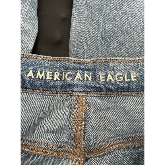 American Eagle Women's Jeans Size 10 Regular Straight Leg Mid Rise Blue Denim - Picture 9 of 10